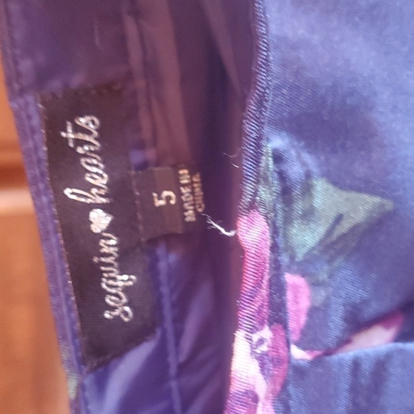 Sequin Hearts Floral Pleated Sz. 5 Skirt - Picture 2 of 11